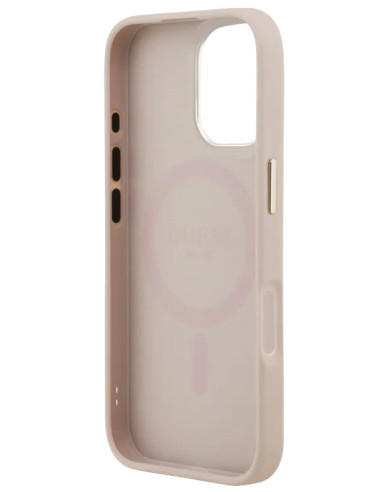 GUESS CARCASA MAGSAFE RING 4G IPHONE 17 ROSA