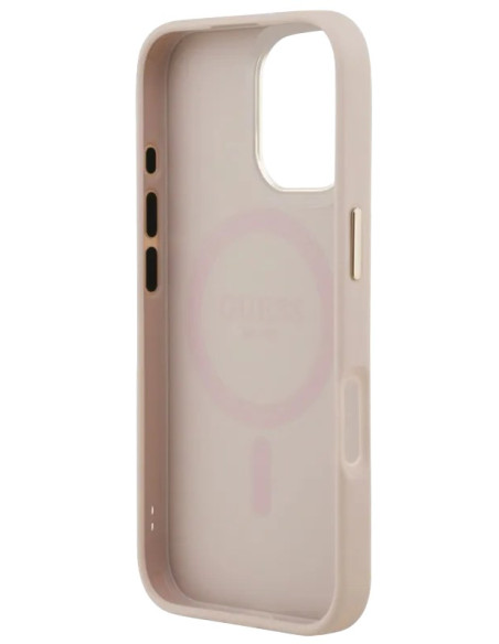GUESS CARCASA MAGSAFE RING 4G IPHONE 17 ROSA