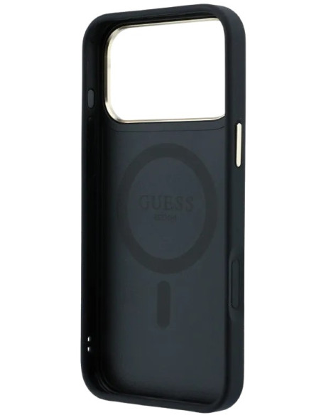 GUESS CARCASA MAGSAFE SOPORTE 360º 4G IPHONE 18 PRO MAX/17 PRO MAX GRIS