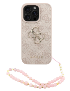 GUESS CARCASA 4G STRAP IPHONE 13 PRO MAX ROSA