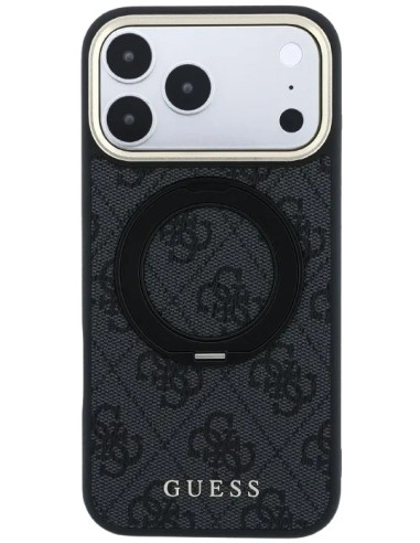 GUESS CARCASA MAGSAFE SOPORTE 360º 4G IPHONE 18 PRO/17 PRO GRIS