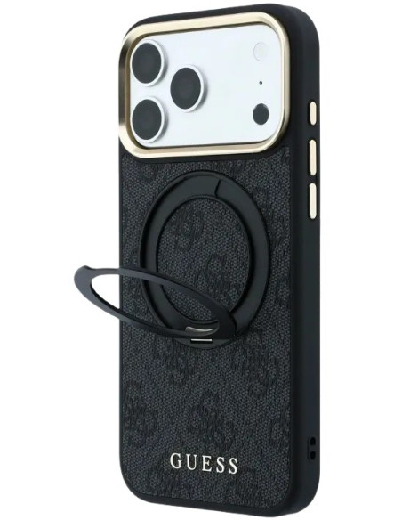 GUESS CARCASA MAGSAFE SOPORTE 360º 4G IPHONE 18 PRO/17 PRO GRIS