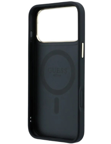 GUESS CARCASA MAGSAFE SOPORTE 360º 4G IPHONE 18 PRO/17 PRO GRIS