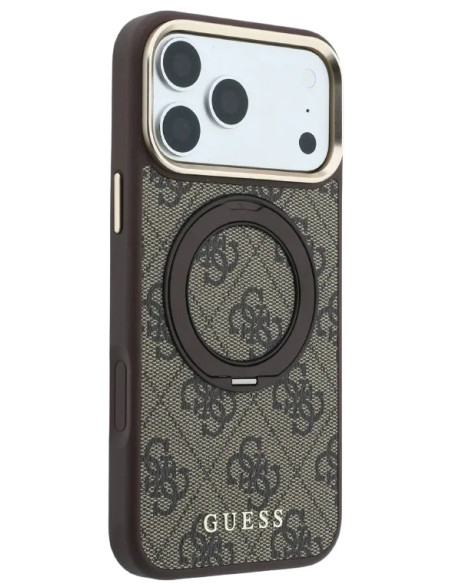 GUESS CARCASA MAGSAFE SOPORTE 360º 4G IPHONE 18 PRO/17 PRO MARRON