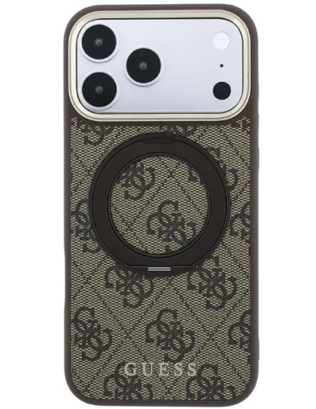 GUESS CARCASA MAGSAFE SOPORTE 360º 4G IPHONE 18 PRO/17 PRO MARRON