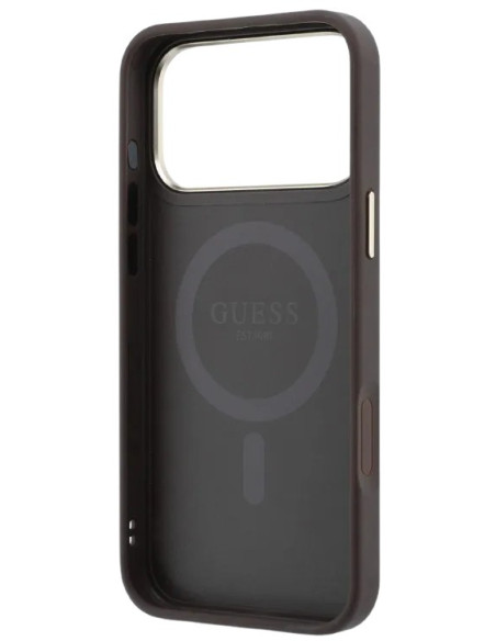 GUESS CARCASA MAGSAFE SOPORTE 360º 4G IPHONE 18 PRO/17 PRO MARRON