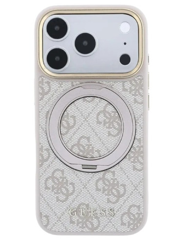 GUESS CARCASA MAGSAFE SOPORTE 360º 4G IPHONE 18 PRO/17 PRO ROSA