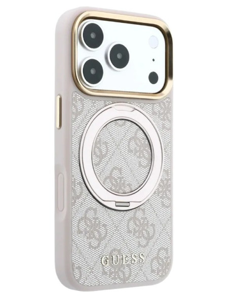 GUESS CARCASA MAGSAFE SOPORTE 360º 4G IPHONE 18 PRO/17 PRO ROSA
