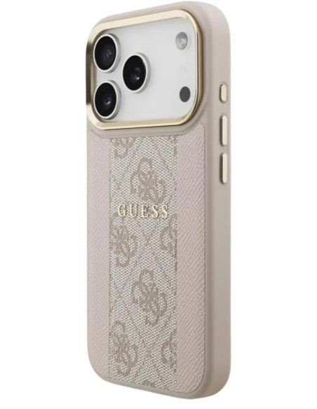 GUESS CARCASA MAGSAFE STRIPE 4G IPHONE 17 PRO ROSA