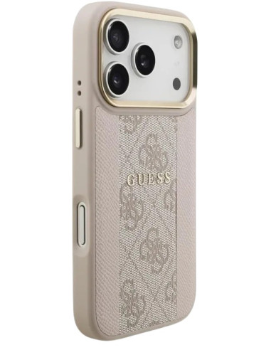 GUESS CARCASA MAGSAFE STRIPE 4G IPHONE 17 PRO ROSA
