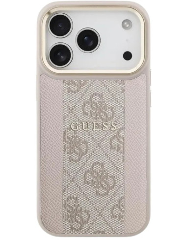 GUESS CARCASA MAGSAFE STRIPE 4G IPHONE 17 PRO ROSA