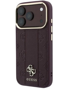 GUESS CARCASA MAGSAFE STRIPE PEONY 4G IPHONE 18 PRO BURDEOS