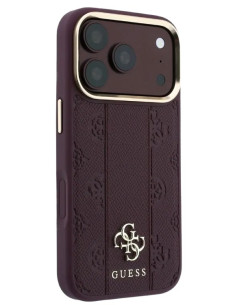 GUESS CARCASA MAGSAFE STRIPE PEONY 4G IPHONE 18 PRO BURDEOS 2