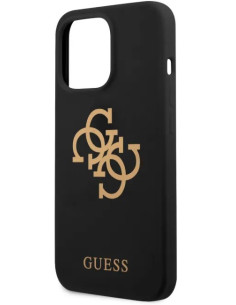 GUESS CARCASA SILICONE 4G IPHONE 13 PRO NEGRO