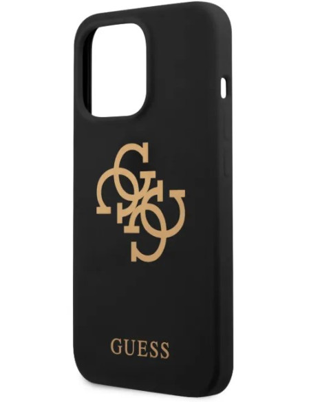 GUESS CARCASA SILICONE 4G IPHONE 13 PRO NEGRO