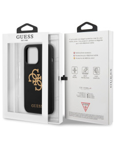 GUESS CARCASA SILICONE 4G IPHONE 13 PRO NEGRO 2