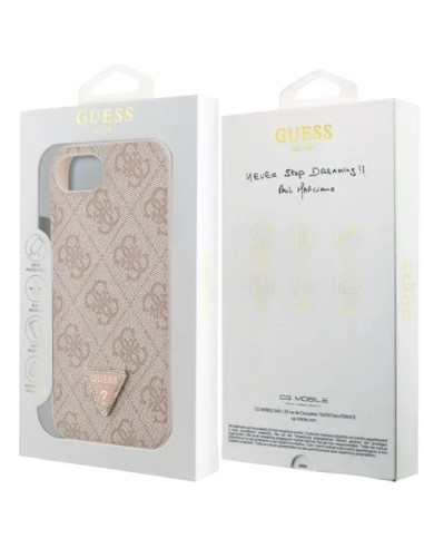 GUESS CARCASA TRIANGLE 4G IPHONE 17e/16e ROSA