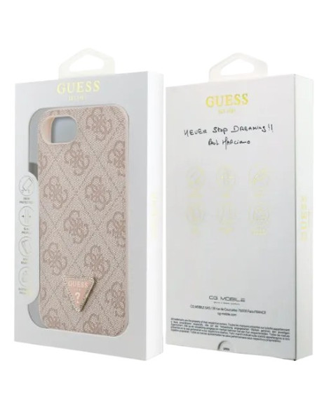 GUESS CARCASA TRIANGLE 4G IPHONE 17e/16e ROSA
