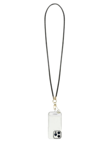 GUESS COLGANTE CROSSBODY RHINESTONE CHARM NEGRO