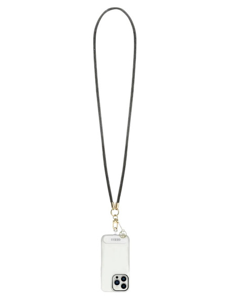 GUESS COLGANTE CROSSBODY RHINESTONE CHARM NEGRO