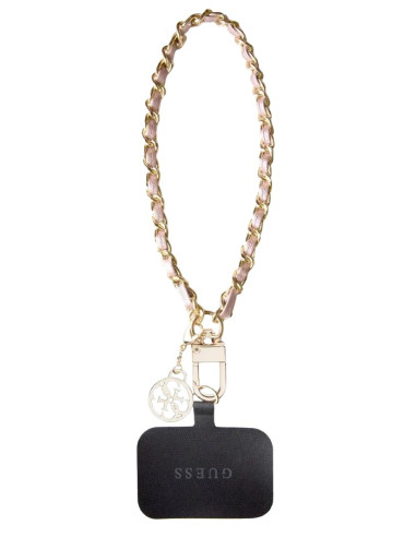 GUESS COLGANTE MUÑECA SAFFIANO 4G CHARM ROSA