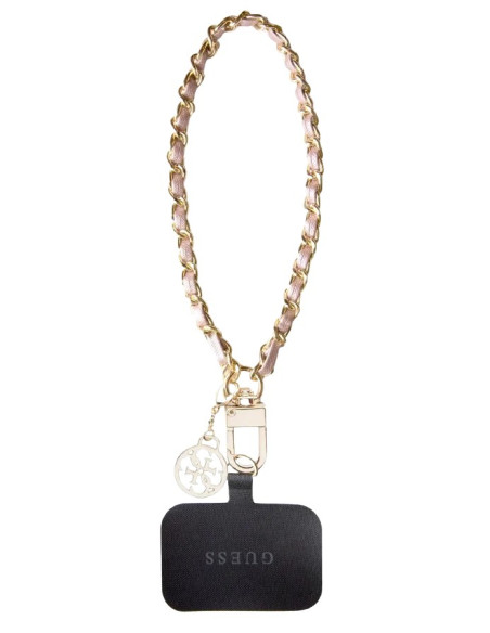 GUESS COLGANTE MUÑECA SAFFIANO 4G CHARM ROSA