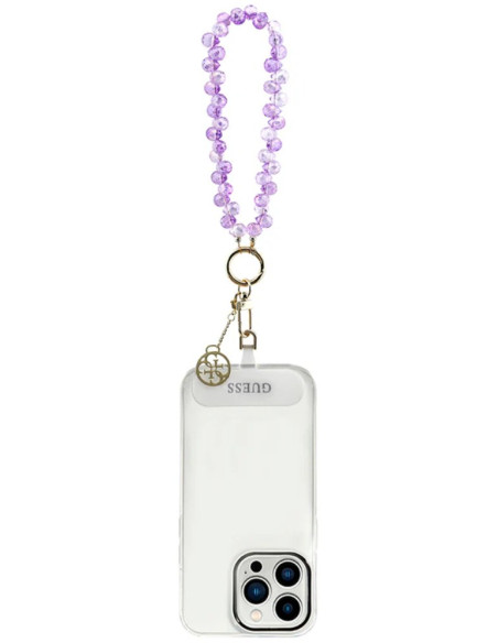 GUESS CORDON DE MANO CHARM CRYSTAL MORADO