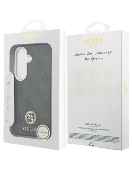 GUESS MAGSAFE CARCASA 4G STRASS SAMSUNG S26 GRIS