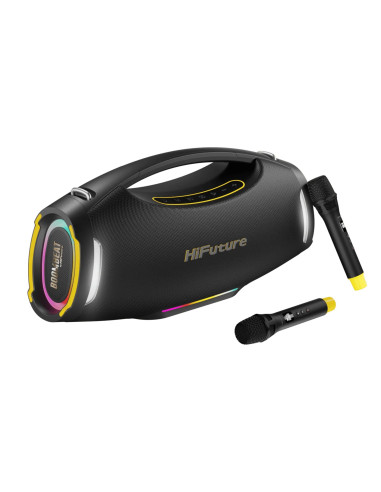 HIFUTURE ALTAVOZ IU/KARAOKE 2 MICRÓFONOS / BOOMBEAT 350W NEGRO