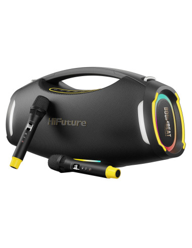 HIFUTURE ALTAVOZ IU/KARAOKE 2 MICRÓFONOS / BOOMBEAT 350W NEGRO