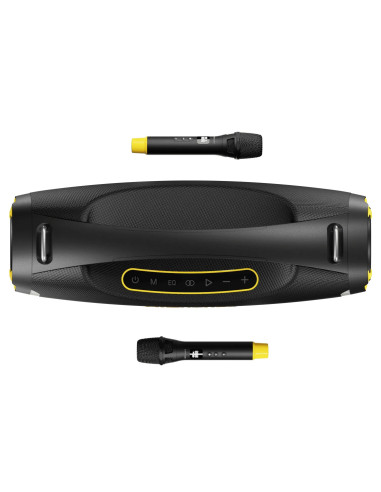 HIFUTURE ALTAVOZ IU/KARAOKE 2 MICRÓFONOS / BOOMBEAT 350W NEGRO