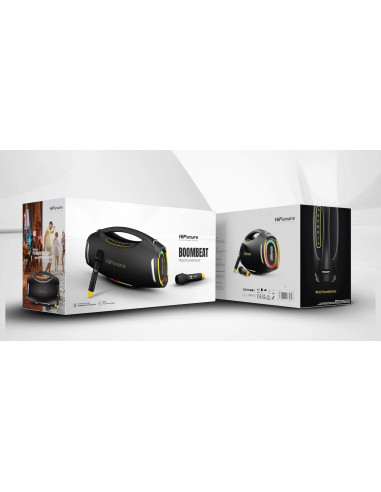 HIFUTURE ALTAVOZ IU/KARAOKE 2 MICRÓFONOS / BOOMBEAT 350W NEGRO