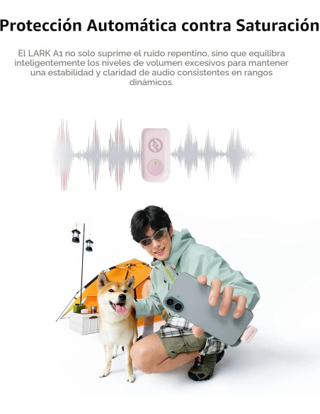 HOLLYLAND MICROFONO INALAMBRICO LARK A1 COMBO ROSA