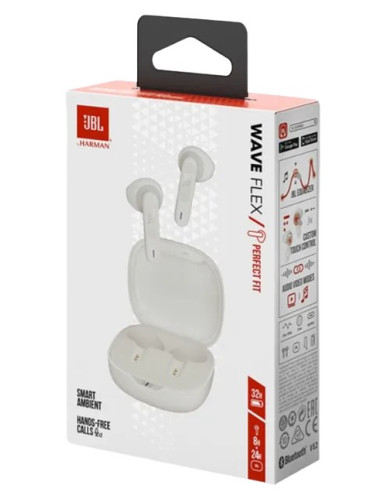 JBL AURICULAR BLUETOOTH WAVE FLEX BLANCO