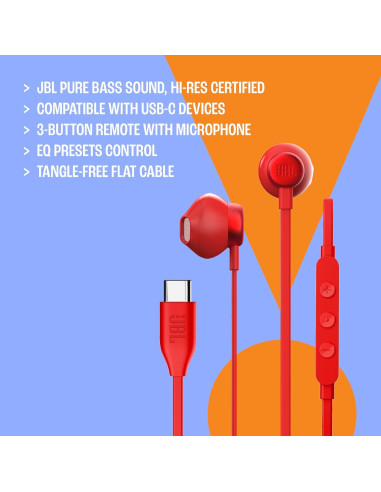 JBL AURICULAR TUNE 305C NEGRO