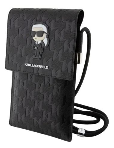 KARL LAGERFELD BANDOLERA MONOGRAM IKONIK NEGRO