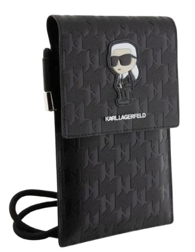 KARL LAGERFELD BANDOLERA MONOGRAM IKONIK NEGRO