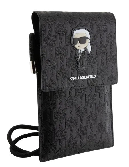 KARL LAGERFELD BANDOLERA MONOGRAM IKONIK NEGRO