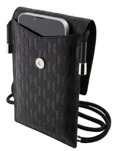 KARL LAGERFELD BANDOLERA MONOGRAM IKONIK NEGRO