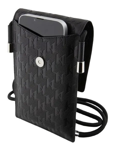 KARL LAGERFELD BANDOLERA MONOGRAM IKONIK NEGRO
