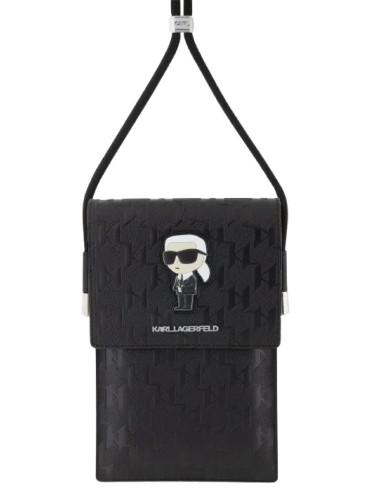 KARL LAGERFELD BANDOLERA MONOGRAM IKONIK NEGRO