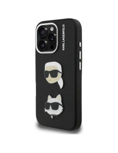 KARL LAGERFELD CARCASA GRAINED K&C HEADS IPHONE 16 PRO NEGRO