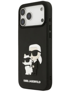 KARL LAGERFELD CARCASA K&C HEADS 3D IPHONE 17 PRO NEGRO