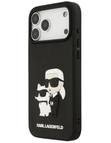 KARL LAGERFELD CARCASA K&C HEADS 3D IPHONE 17 PRO NEGRO