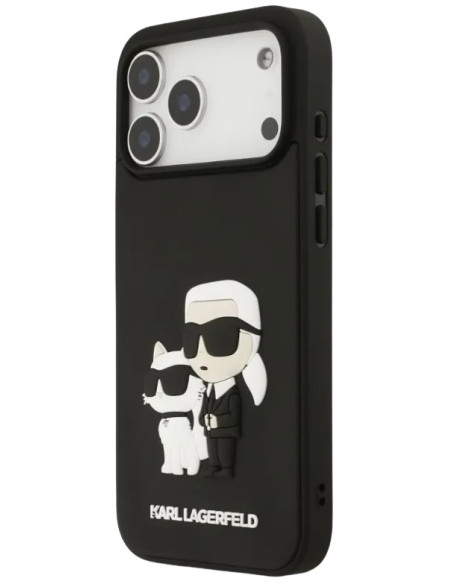 KARL LAGERFELD CARCASA K&C HEADS 3D IPHONE 17 PRO NEGRO
