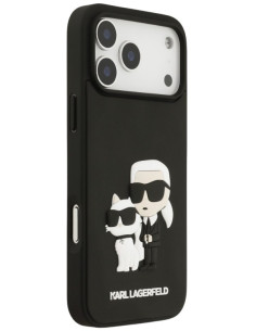 KARL LAGERFELD CARCASA K&C HEADS 3D IPHONE 17 PRO NEGRO 2