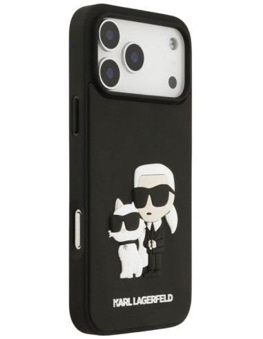KARL LAGERFELD CARCASA K&C HEADS 3D IPHONE 17 PRO NEGRO