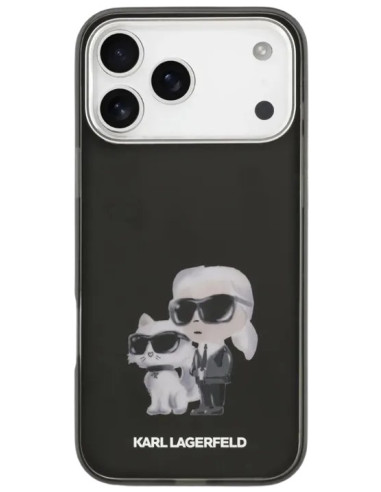 KARL LAGERFELD CARCASA MAGSAFE AQUARELLE K&C IPHONE 17 PRO MAX NEGRO