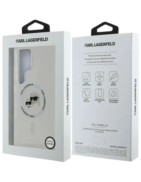 KARL LAGERFELD CARCASA MAGSAFE IML K&C HEADS SAMSUNG GALAXY S25 ULTRA TRANSPARENTE