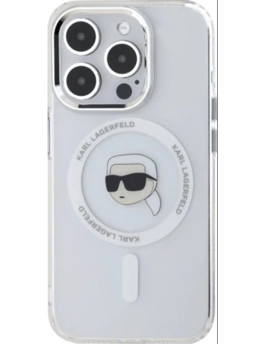 KARL LAGERFELD CARCASA MAGSAFE IML KARL HEAD IPHONE 15 PRO MAX